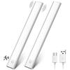 OUILA Luce Armadio LED con Sensore di Movimento, Led Sottopensile Cucina | Magnetica Ricaricabile Luce Led Sottopensile Dimmerabile Lampada per Cucina Scale Soggiorno Bagno Camere da Letto