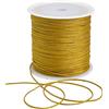 TONIFUL 1 mm x 100 yards Gold Nylon Cord Satin String for Bracelet Jewelry Making Rattail Macrame Waxed Trim Cord Necklace Bulk Beading Thread Kumihimo Chinese Knot Craft