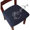 SHENGYIJING Coprisedia elasticizzati impermeabili per sedie da pranzo, sedie da cucina, con fibbia (blu navy, 2)