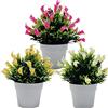 Fycooler Calla Gigli Artificiali Intarsiati - 3 Pezzi Callalilie Artificiali in Vaso - Fiori Artificiali Piante Verdi per Composizioni Floreali Fai da Te Sposa Matrimonio