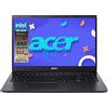 Acer Notebook Pc portatile Intel N4120, 4 core, Ram 8Gb, SSD nvme 512GB 15.6 FullHD, 3 USB, wi-fi, hdmi, BT, lan, Win 11 Pro, Libre Office, Pronto all'Uso, Gar Italia