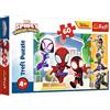 Trefl - Marvel, Spidey And His Amazing Friends, Nel Mondo di Spidey - Puzzle 60 Pezzi - Puzzle Colorati con Fiabe di Bohter, Intrattenimento Creativo, Divertimento per Bambini a Partire da 4 Anni