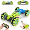 Dysaim Macchina Telecomandata RC Stunt Car Macchina Controllo con Telecomandata 2,4 GHz 4WD 360° Rotazione Crawler Offroad Car RC Drift Auto 2 Batteria Musica Natale Regalo per Bambini da 6 8 12 anni