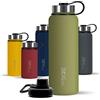 720°DGREE Borraccia termica 750 ml noLimit - Bottiglia acqua termiche in acciaio inox - Senza BPA - Borracce perfetto per bevande (710ml) calde, fredde, università, ufficio, all'aperto +2 Coperchi