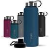 720°DGREE Borraccia termica 350ml noLimit - Bottiglia acqua termiche in acciaio inox - Senza BPA - Borracce perfetto per bevande (410ml) calde, fredde, Bambini, Bambina, Scuola Materna +2 Coperchi