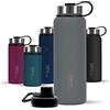 720°DGREE Borraccia termica 750 ml noLimit - Bottiglia acqua termiche in acciaio inox - Senza BPA - Borracce perfetto per bevande (710ml) calde, fredde, università, ufficio, all'aperto +2 Coperchi