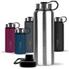 720°DGREE Borraccia termica 350ml noLimit - Bottiglia acqua termiche in acciaio inox - Senza BPA - Borracce perfetto per bevande (410ml) calde, fredde, Bambini, Bambina, Scuola Materna +2 Coperchi