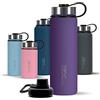 720°DGREE Borraccia termica 750 ml noLimit - Bottiglia acqua termiche in acciaio inox - Senza BPA - Borracce perfetto per bevande (710ml) calde, fredde, università, ufficio, all'aperto +2 Coperchi
