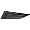 Gurari 341 BL 120, cappa da soffitto 120 cm 1000 m³/h in vetro nero, ventola da soffitto, griglia di scarico, cappa di ricircolo, telecomando di alta qualità