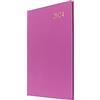 Collins Debden Collins ESSA53.50-24 - Agenda settimanale 2024, visualizzazione giornaliera, settimanale e mensile, formato A5, colore rosa