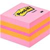 Post-it 34562 Mini Cubo di Foglietti Riposizionabili, 51 mm x 51 mm, Rosa