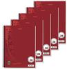 Stylex 43878-P5 - Quaderno con rilegatura a spirale, quadrato, DIN A4, 80 fogli, carta premium da 90 g/m², 5 pz.
