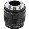 Fydun Obiettivo per Videocamera 50 Mm F1.4 Obiettivo con Attacco C Utilizzato con Anello Adattatore Accessori Fotografici Regolabili per Fotocamera Mirrorless (Nero)