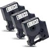 Labelwell 3x 9mm x 7m Etichette Compatibile per Dynmo D1 40910 S0720670 Nero su Transparent per Dynmo LabelManager 120P 160 210D 220P 360D 420P 500TS Labelpoint 250 150 Labelwriter 450 Duo
