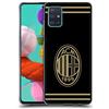 Head Case Designs Licenza Ufficiale AC Milan Nero E Oro Stemma Custodia Cover in Morbido Gel Compatibile con Samsung Galaxy A51 (2019)