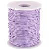 PH PandaHall PandaHall, Cordoncino in cotone cerato, 100 m/ rotolo di corda di cotone intrecciato da 1 mm per la creazione di gioielli fai da te (lilla)