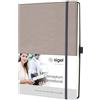 SIGEL Taccuino premium Conceptum A4 con copertina rigida | CO692, puntinato, beige, 194 pagine, come diario personale, bullet journal, quaderno delle idee o quaderno per la scrittura