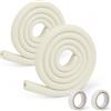 Vicloon Protezioni per Bordi, 2M * 2 Set Simpatico Rullo di Schiuma Protettiva Antiurto Bordi Protettivi Angoli delle Pareti,Mobili, Super-soft Proofing e la Sicurezza per il Bambino (Bianca)