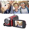 CCYLEZ Videocamera per Videocamera DV 1080P, Videocamera Digitale Portatile, Schermo Girevole TFT da 2,7 Pollici, Videocamera per Vlogging per Bambini (Rosso)