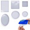 Bustlwor 6 Pezzi Stampi in Resina Siliconica Stampo, Stampo in Silicone Agata, Silicone Stampi per Colata, Tondo Quadrato Esagonale, per L'artigianato Fai da Te Decorazione di Casa