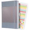 SIGEL J4209 Jolie Agenda settimanale 2024, copertina rigida, 13,5 x 20,3 cm, 174 pagine, grigio chiaro