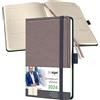 SIGEL C2452 Conceptum Agenda settimanale 2024, motivo Casual, 9,5 x 15 cm, copertina rigida, 176 pagine, taupe