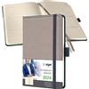 SIGEL C2454 Conceptum Agenda settimanale 2024, motivo Casual, 9,5 x 15 cm, copertina rigida, 176 pagine, beige