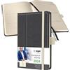 SIGEL C2458 Conceptum Agenda settimanale 2024, motivo Casual, 9,5 x 15 cm, copertina rigida, 176 pagine, grigio, bianco
