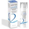 LOVVES Crema Detergente Struccante Cleanser, con Vitamina F, Alta Cosmesi Naturale, Delicata, Elimina Trucco e Sebo In Eccesso, Idratante, Riequilibrante, Formato Airless 150ml