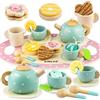 Airlab Set Tazzine Gioco per Servizio da Tè, Accessori Cucina Giocattolo Legno per Bambina Bambini, Set Cibo Finto Giocattolo per Cucina Bambini, Regalo Bambino Compleanno Pasqua Halloween Natale