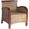 vidaXL Poltrona Rattan Naturale Intrecciato a Mano Salotto e Cuscini Seggiola
