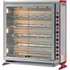 ELANGRILL Girarrosto verticale a gas - N. 24 polli - N. 4 aste - cm 112.1 x 39.1 x 81.8 h