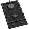 Wiggo WH-G332RD(B) - Piano cottura a gas da incasso con wok - 30 cm - Nero