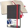 SIGEL C2456 Conceptum Agenda settimanale 2024, motivo Casual, 9,5 x 15 cm, copertina rigida, 176 pagine, grigio, rosso