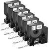 Upwinning Nastro per Eticehtte Compatibile con Dymo D1 12mm x 7m 45013 S0720530 A45013 Nero su Bianco, Compatibile per Dymo LabelManager 160 210D 280 360D 420P PNP Labelpoint 250 100 150, 6 confezione