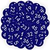 OFFCUP Portachiavi Numerati, Etichette Numerate in Plastica, Targhette Numerate in Plastica, Portachiavi con Targhette Identificative per Hotel Palestra Deposito Bagagli (1-50, Blu)