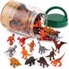 Terra by Battat - 60 pezzi - Mini dinosauri assortiti - Tirannosauro, Stegosauro e altro ancora - Figure di animali in plastica per bambini 3 anni +