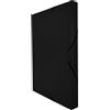 Raylu Paper - Cartella progetti opaca formato A4 con dorso da 3 cm, cartella in cartone resistente e chiusura con gomme per progetti scolastici o ufficio, Raccoglitore formato 34 x 24 cm (nero)