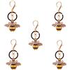 Generic GOLDEN FRAGOLRY 5 pezzi strass Little Bee portachiavi scintillante animale portachiavi decorazione (gloden), dorato, S, dorato, S