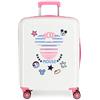 Disney Mickey Mickey Denim Valigia da cabina bianca 40 x 55 x 20 cm rigida ABS chiusura TSA integrata 38,4 2 kg 4 ruote doppie bagaglio a mano