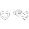 s.Oliver Orecchini a perno Orecchinida bambina in Argento 925, 0,5 cm, Argento, cuore, Forniti in confezione regalo per gioielli