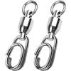 9Tong Cuscinetti Snap Girelle da Pesca Acqua Salata Girella da Pesca Acciaio Inox Girelle Pesca Snap Mare Spinning 25pcs 30lbs