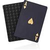 ACELION Carte da gioco in plastica, mazzo di carte da poker impermeabili per regalo party game (diamante nero)