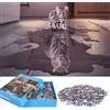 KAVAVO Puzzle Jigsaw 1000 pezzi per gli adulti,il materiale riciclabile d'alta qualità e stampato ad alta definizione,gioco familiare, festa aziendale,regalo per amore e amico(Il gattino e il grande tigre)