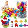 vvhippo Giochi Montessori 2 3 4 5 Anni, 36 Pezzi Conteggio degli Auto, Gioco di Abbinamento Montessori con Corrispondenza dei Colori Impilabili, Giocattoli Educativi Regalo per Bambini (ZJWJ-QC)