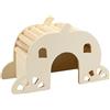 Duvoplus, casetta in Legno con Ponte S - 15 x 7 x 9 cm, Marrone, Realizzata in Legno di Alta qualità, stimola l'istinto Naturale dei roditori, Ore di Gioco e Divertimento di Arrampicata