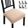 BalladHome Coprisedie con 2 pezzi Moderno Coprisedia Elastico Coprisedia seduta coprisedia antimacchia Coprisedia molto facile da pulire e di lunga durata per la sala da Hotel, Ristorante Decor (2 pezzi,Beige)-B