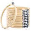 Caydo 12 pezzi 15 cm Ricamo Telaio Legno Bulk Bamboo Circle Cross Stitch Tire Anello Rotondo