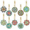 NAEBRO 10 Pezzi Fai da Te Pittura Diamante Portachiavi, Diamond Painting Kit con Strass per Principianti - Regali Decorazione Ciondolo Pendente