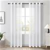 Topfinel Tende per Interni con Occhielli Bianche in Voile Camera da Letto Cucina Cameretta Bambini Soggiorno Moderne Eleganti Tenda Semitrasparenti 2 Pezzi 140x240 CM